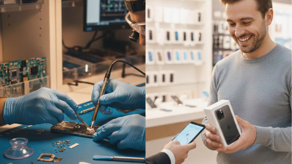 Phone repair vs replacement comparison