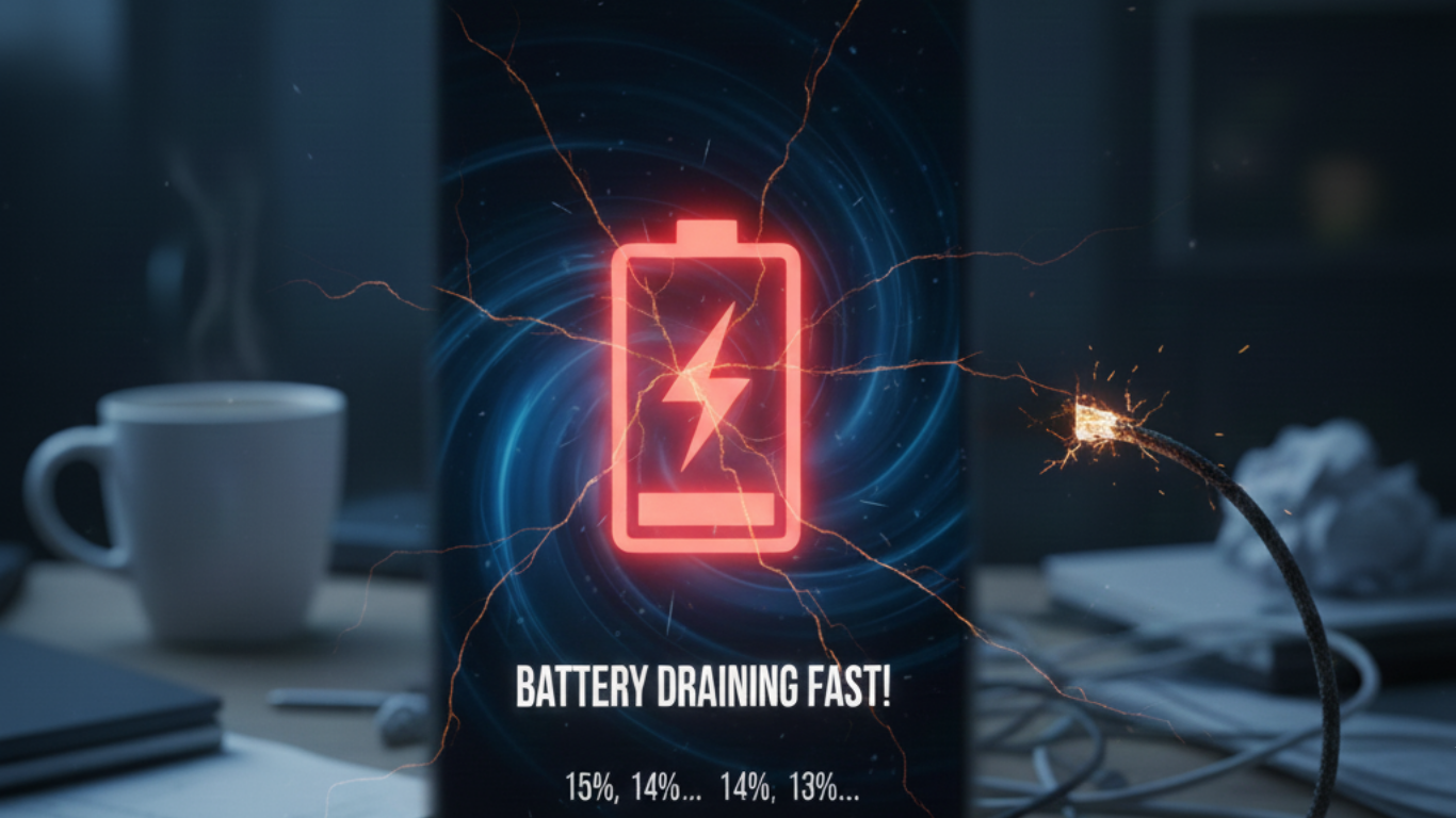 Phone battery draining issue repair