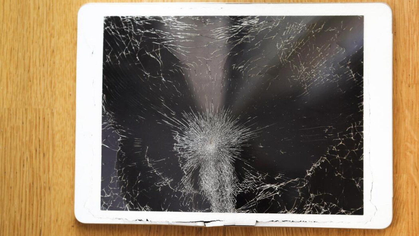 Cracked iPad screen