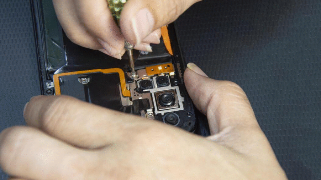 Phone front camera black screen problem