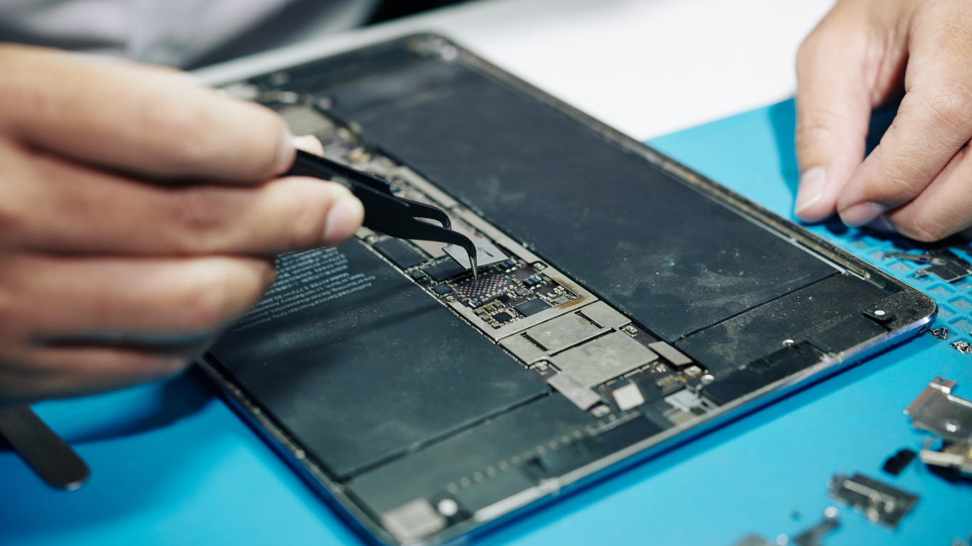 Tablet display repair and testing