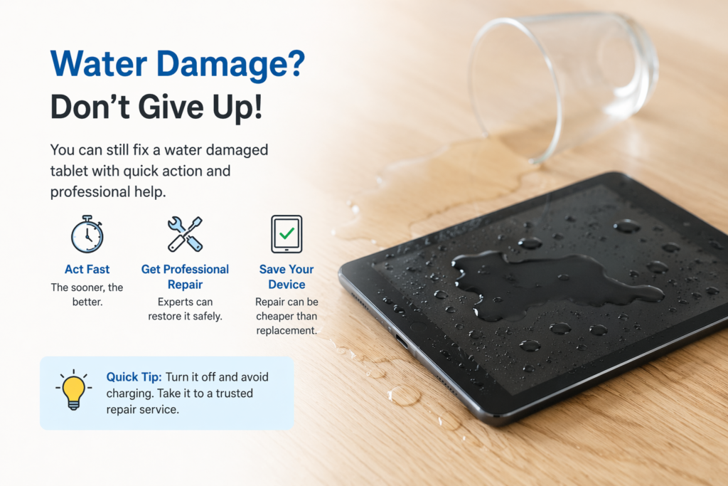 Tablet water damage repair