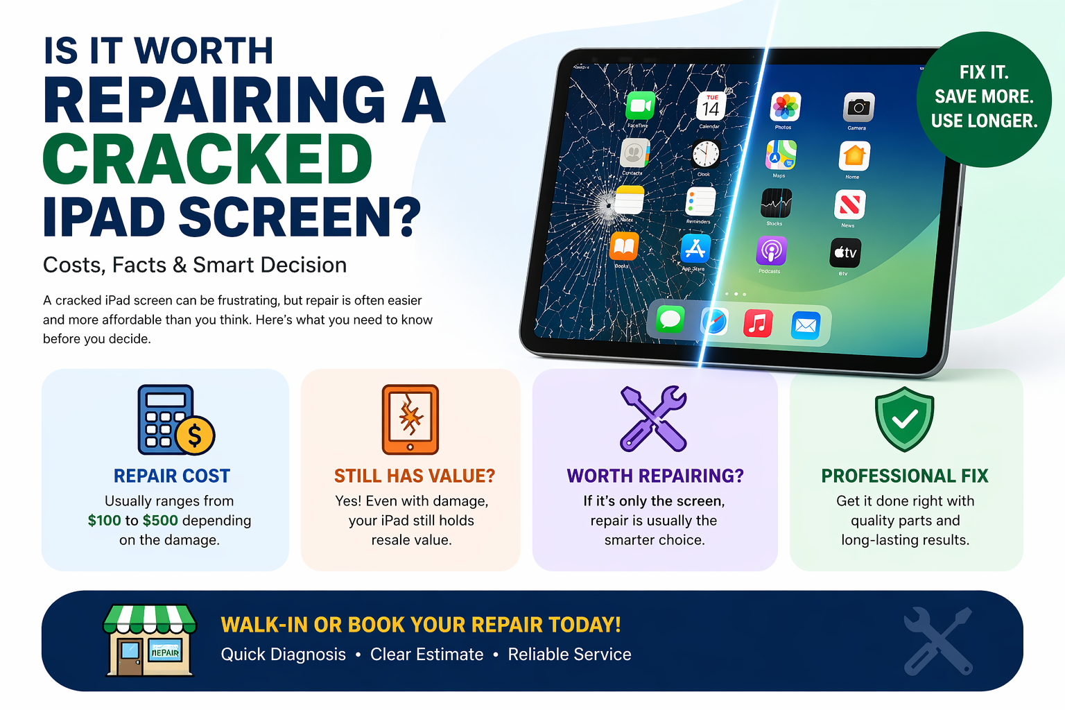 Cracked iPad Screen