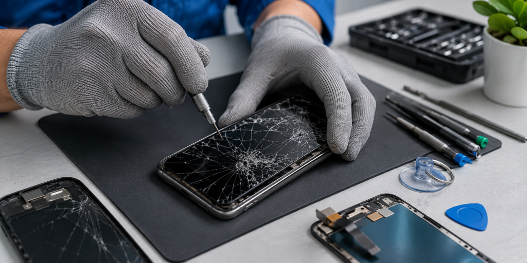 mobile screen repair, mobile screen repair near me, Fixing a mobile screen