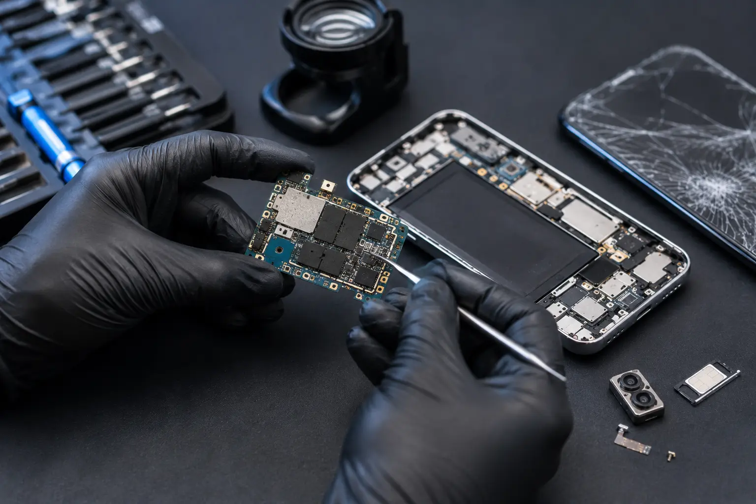 Protect your smartphone data with professional motherboard inspection and advanced hardware repair to improve the chances of recovering important files from a damaged phone.