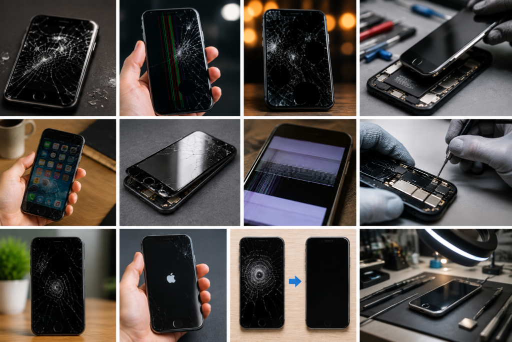 Damaged Phone Screens